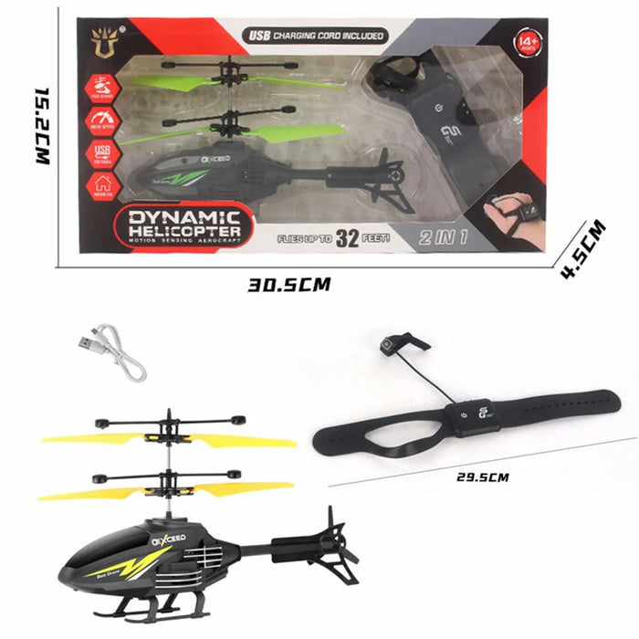 LH 1804 2CH Induction Helicopter Suspended Smart Interactive RC Helicopter RTF-RC Toys China-yellow-RC Toys China