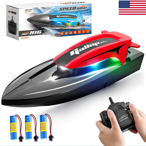 816 RC Boat Remote Control 2.4GHZ High Speed 15MPH with LED Light (US Stock)-RC Toys China-RC Toys China