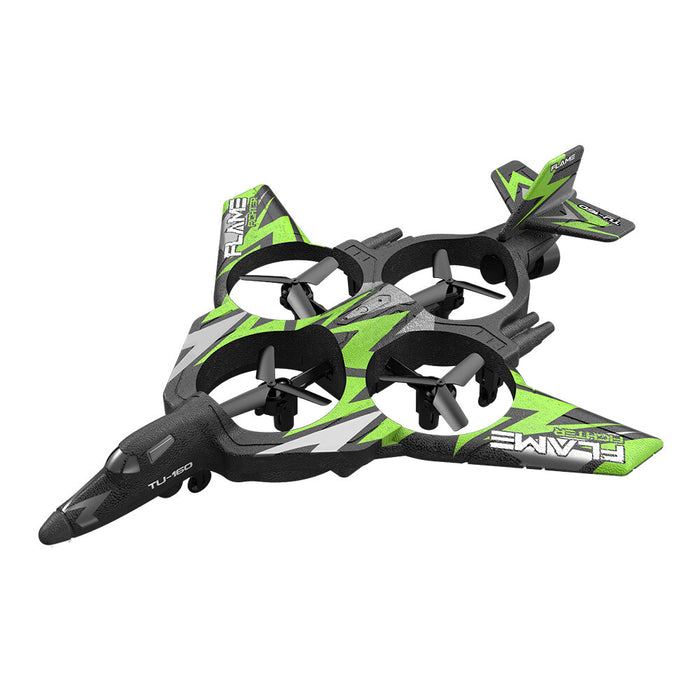TU-160 Fighter 2.4G One Key Spray Gravity Sensor EPP RC Airplane Quadcopter Glider With LED Light-RC Toys China-Remote Control Version-Green-RC Toys China