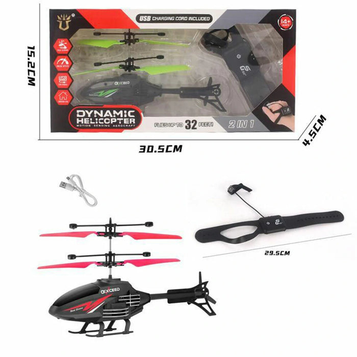 LH 1804 2CH Induction Helicopter Suspended Smart Interactive RC Helicopter RTF-RC Toys China-red-RC Toys China