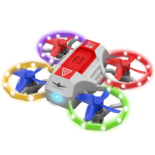KFPLAN KF601 Mini Voice Control Lighting Mode Altitude Hold Hovering 2.4G LED RC Drone Quadcopter-RC Toys China-red-1 battery-RC Toys China
