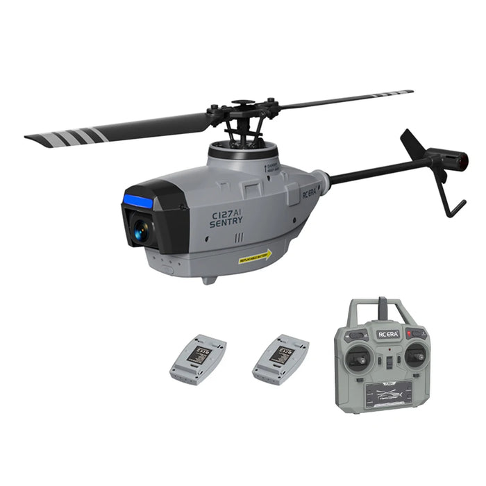 RC ERA C127AI 2.4G 4CH Brushless 6-Axis Gyro 720P Wide-angle Camera Optical Flow Localization Altitude Hold Flybarless Intelligent Hover RC Helicopter-RC Toys China-2 batteries-RC Toys China