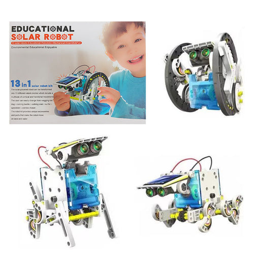 SolarFun 13-in-1 STEM Solar Power Car Smart DIY Education Robot Science Experiment Toys-RC Toys China-white-RC Toys China