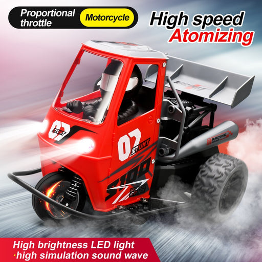 S100 Three Wheel Light Spray 1:16 Remote Control Motorcycle Stunt Drift High-speed Racing-RC Toys China-RC Toys China