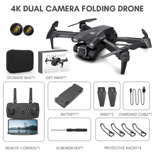H66 RC Drone 4k Camera HD Wifi Fpv Photography Foldable Quadcopter Professional Obstacle Avoidance Selfie Drones Toys for Boys