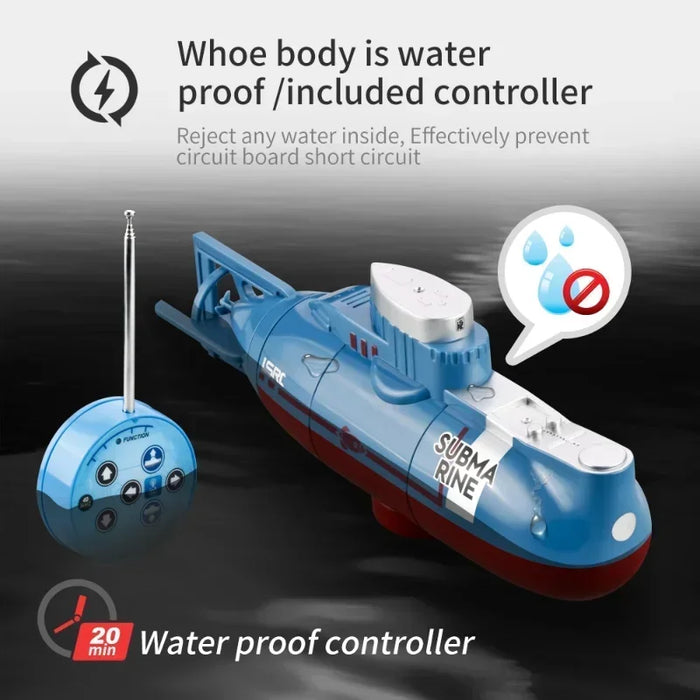 Mini High Speed RC Boat Simulation 25min Drive Remote Control Ship Waterproof Submarine Toy Military Model