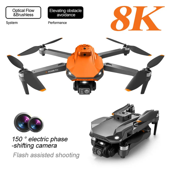 RG608 PRO Unmanned Aerial Vehicle Night Vision Aerial Photography Remote Control Aircraft Optical Flow Dual Camera