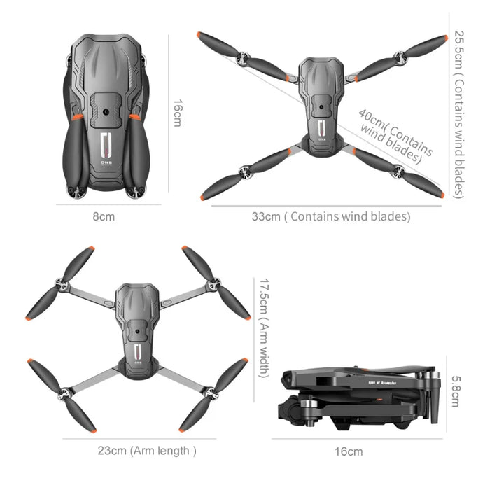 Obstacle Avoidance Drone 150 °Electrically Adjustable Four Axis Aircraft Optical Flow Aerial Photography Aircraft