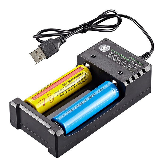 2 Slot 18650 Battery Charger CH2 USB DC 5V 1-2A Input DC 4.2V 1000mA Output for 3.7V Li-ion Battery 10440 14500 16340 16650 18350 18500 26650-RC Toys China-RC Toys China