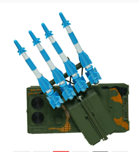 Alloy Tank Model Air Defense Missile Model Ornaments Alloy Rocket Gun Boy Simulation Gift Crawler Can Lunch Children Hobby Toys-玩具-RC Toys China-RC Toys China