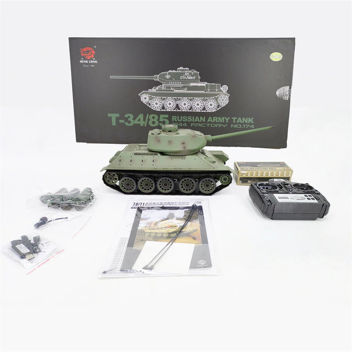 Heng Long TK7.0 3909-1 Russian T34/85 1/16 2.4G RC Tank Battle Vehicles w/ Sound Smoke Shoot Balls Action Models Toys-rc tank-RC Toys China-Basic Edition-RC Toys China