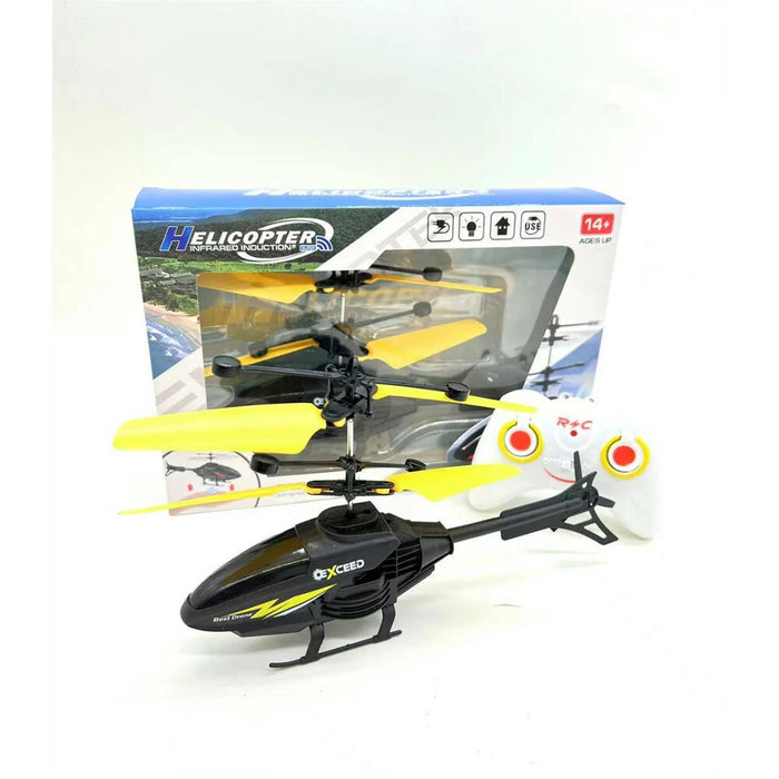 A13 Response Flying Helicopter Toys USB Rechargeable Induction Hover With Remote Controller For Over Kids Indoor And Outdoor Games-RC Toys China-yellow-RC Toys China