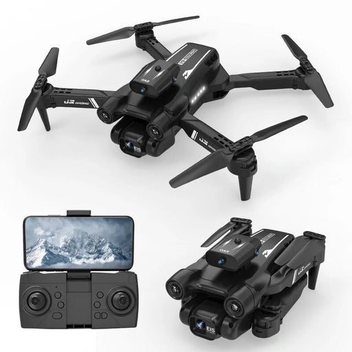 S17 2.4G 6CH WIFI FPV with 4K 480P Dual Camera Obstacle Avoidance 13mins Flight Time RC Drone Quadcopter RTF-rc drone camera-RC Toys China-Black-4K Dual Camera-RC Toys China
