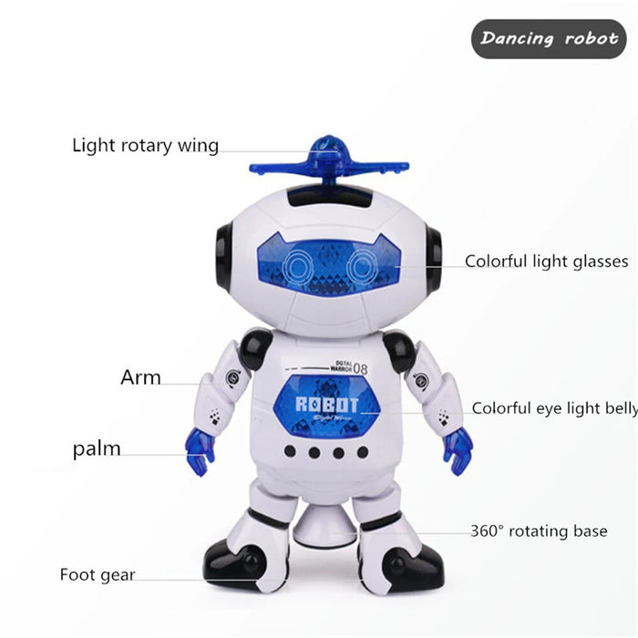 Electronic Walking Dancing Smart Space Robot Astronaut Kids Music Light Developemental Gift Toys-rc toy-RC Toys China-White-RC Toys China