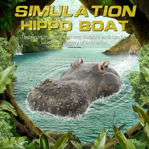 Hot Summer RC Floating Electric Boat Realistic Hippo Boat-rc boat-ZHENDUO-White-RC Toys China