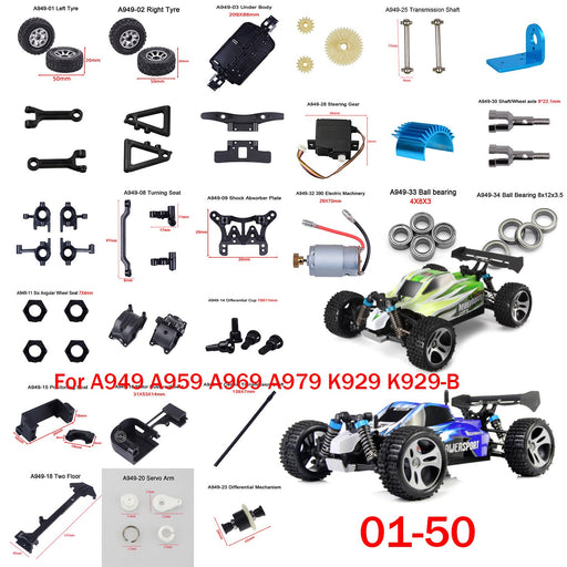 Wltoys 01-50 A949 A959 A969 A979 K929 K929-B Remote Control Car Universal Upgrade Metal Accessories-rc accessory-ZHENDUO-RC Toys China