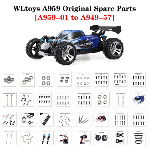 WLtoys 1:18 RC Car Spare Parts for A949/A959/A969/A979 High-Speed Original Accessories A959-01 To A949-57-rc accessory-ZHENDUO-RC Toys China