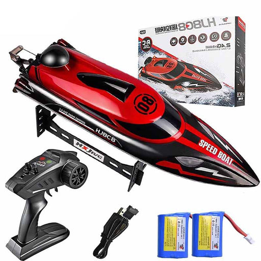 HJ808 RC Boat High-Speed Remote Control Racing Ship 2.4Ghz 25km/h (US Stock)-RC Toys China-Red-RC Toys China