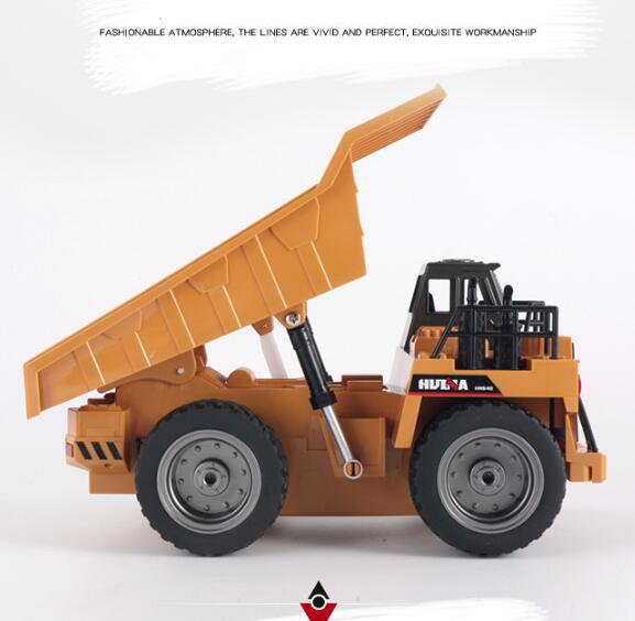HUINA 540 Metal Dump Truck RC Contruction Vehicle 1/18 2.4G 6 Channels-rc truck-ZHENDUO-RC Toys China