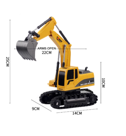 RC Truck 6CH Excavator Backhoes Bulldozer Digger Alloy Remote Control Engineering Vehicle Model Electronic Kids Hobby Toys-玩具-RC Toys China-RC Toys China