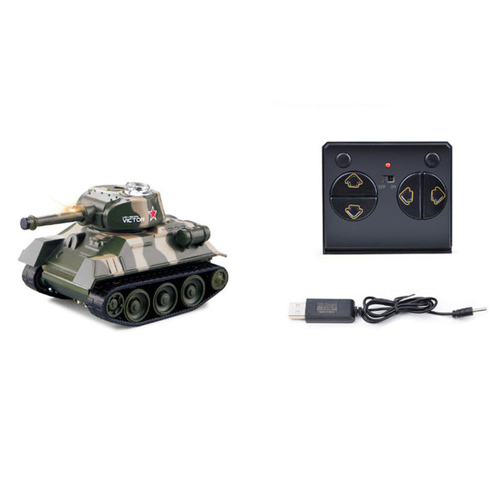 Happy Cow 585 2.4G 4CH Mini Radio RC Infrared Tank with LED Light RTR-RC Toys China-Green-RC Toys China