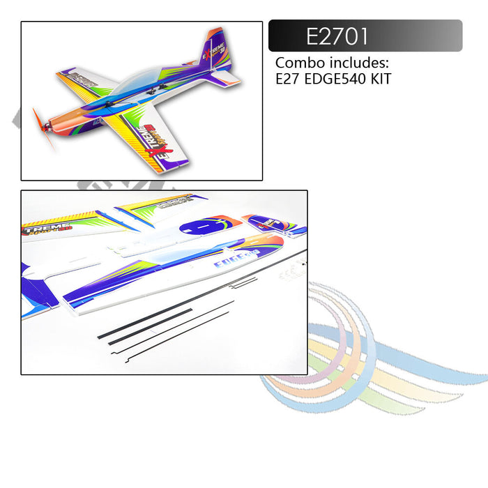 Dancing Wings Hobby E27 EDGE540 710mm Wingspan 3D PP RC Airplane Kit with Brushless S-FHSS/DSMX/2/Frsky D16/Frsky D8 Power Combo-RC Toys China-E2701-RC Toys China