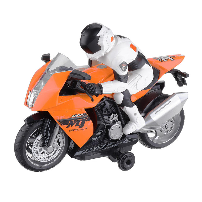 2.4G Rotate 360° RC Car MotorCycle Vehicle Model Children Toys With Music-RC Toys China-Orange-RC Toys China